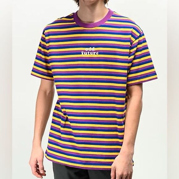 Odd Future Wolfgang Purple Striped Shirt Unisex Size Small - Picture 1 of 7